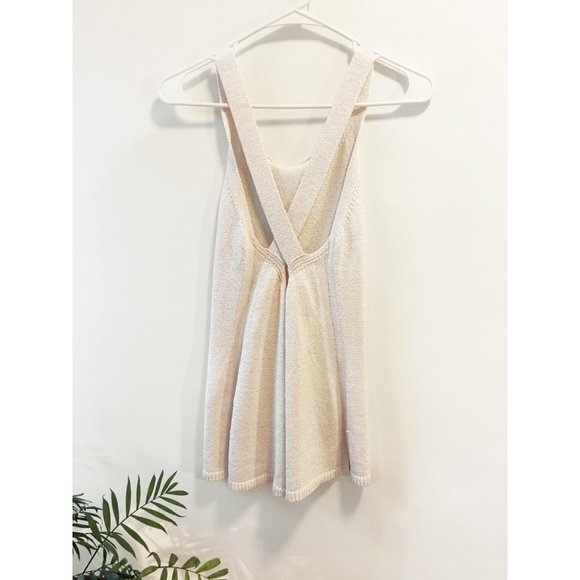 SOLD Massimo Dutti Knit Open Back Criss-cross Tank - Picture 2 of 6